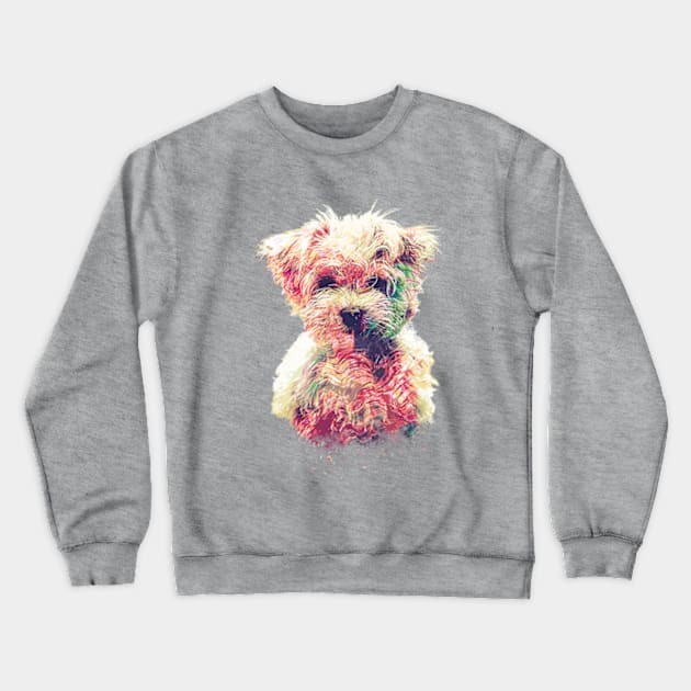 Pop Art Puppy Dog Crewneck Sweatshirt by FOURCORNER